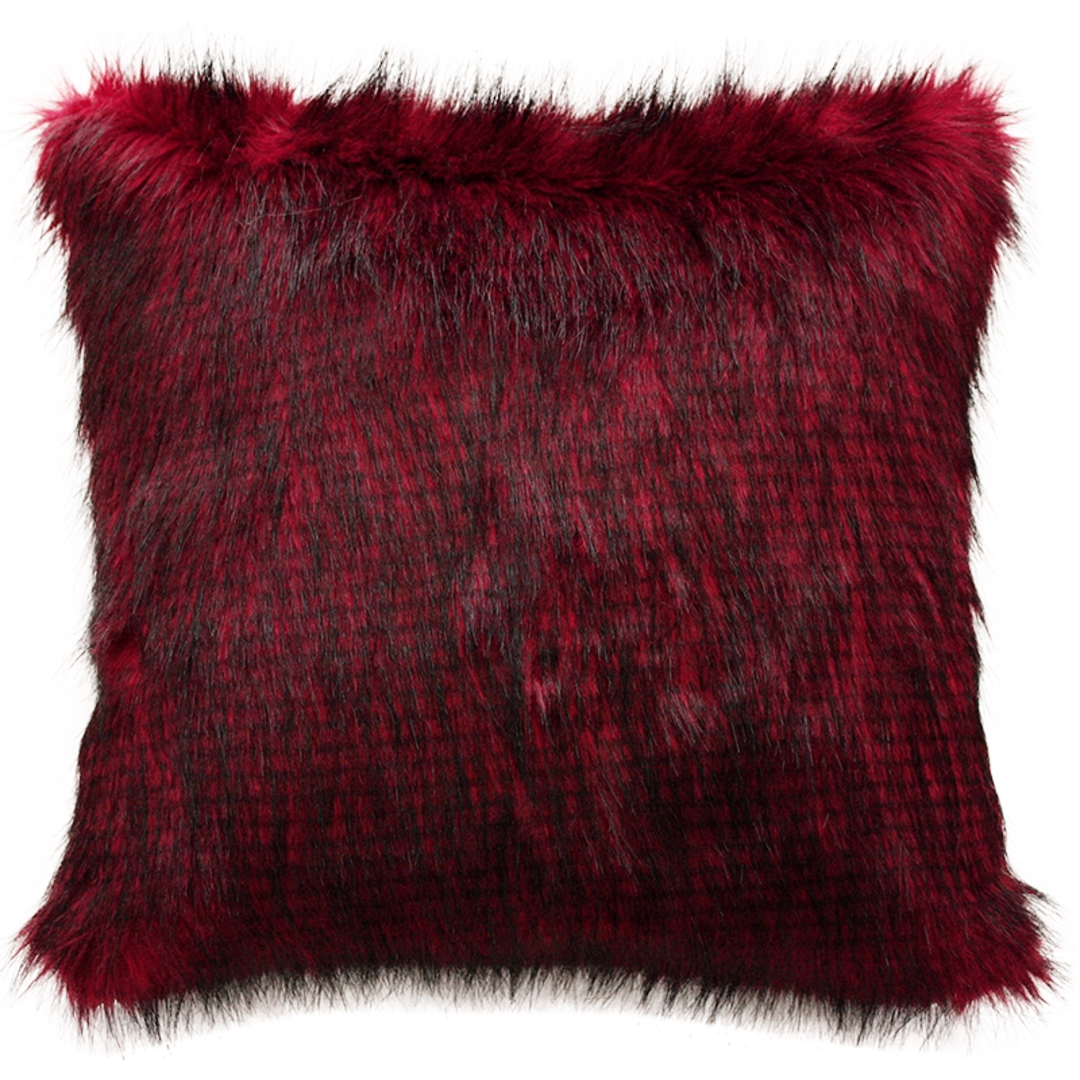 Heirloom Exotic Faux Fur - Cushion / Throw -  Red Pheasant image 3